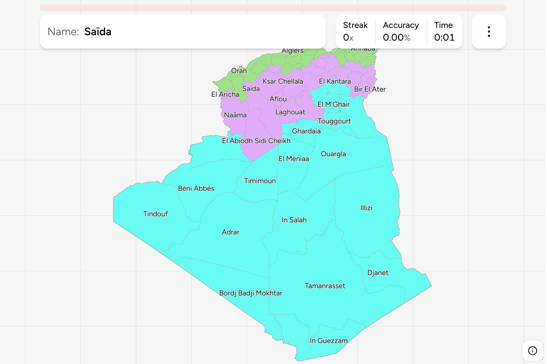 Screenshot of Algeria Provinces