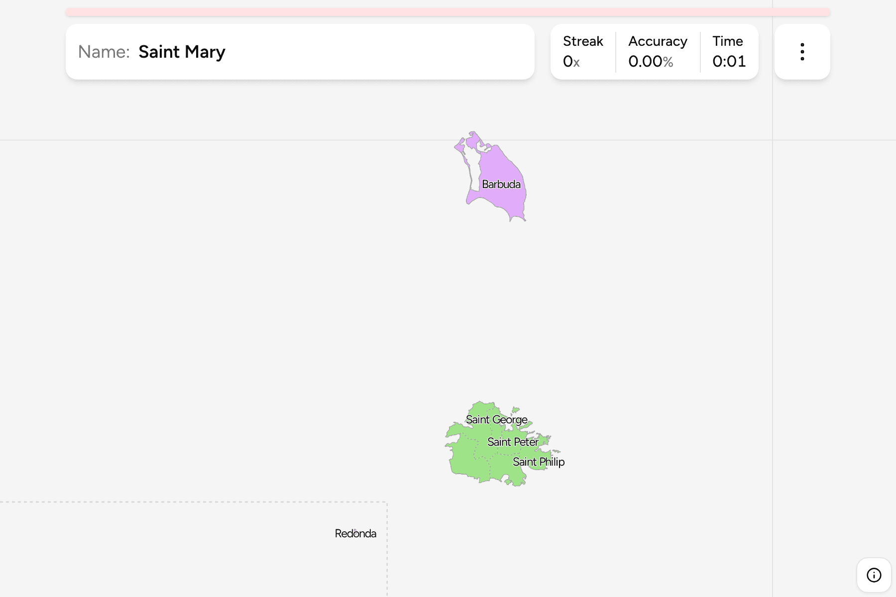 Screenshot of Antigua and Barbuda Parishes game
