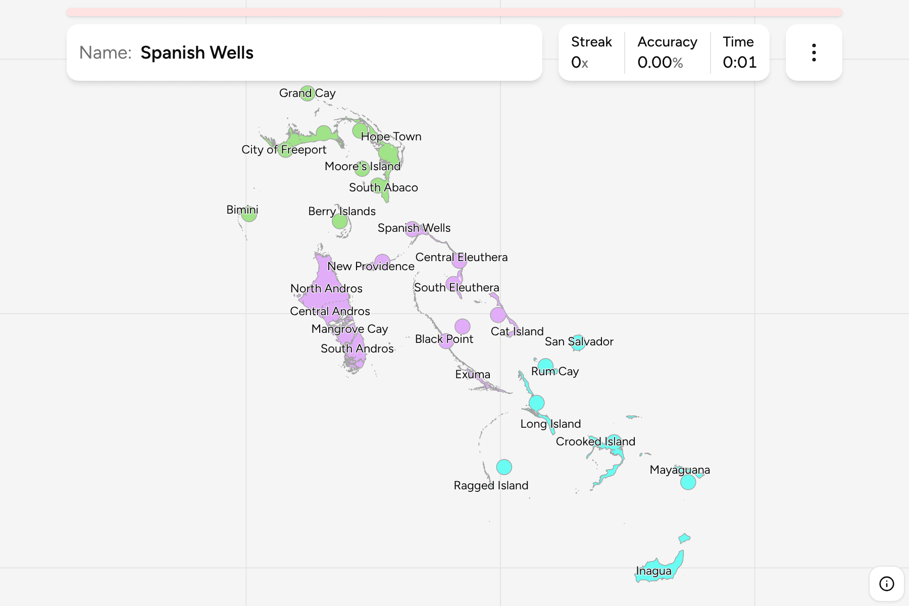 Screenshot of Bahamas Districts