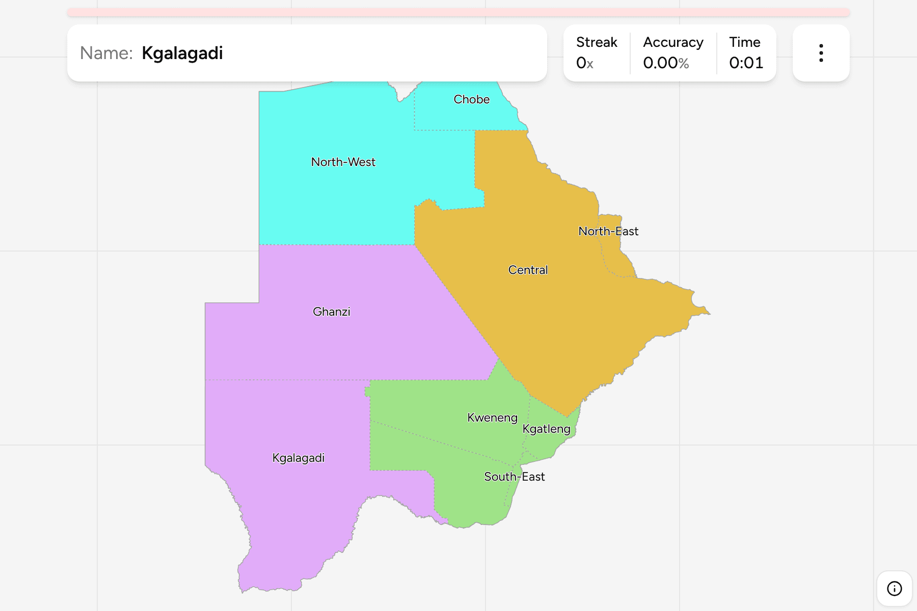 Screenshot of Botswana Districts