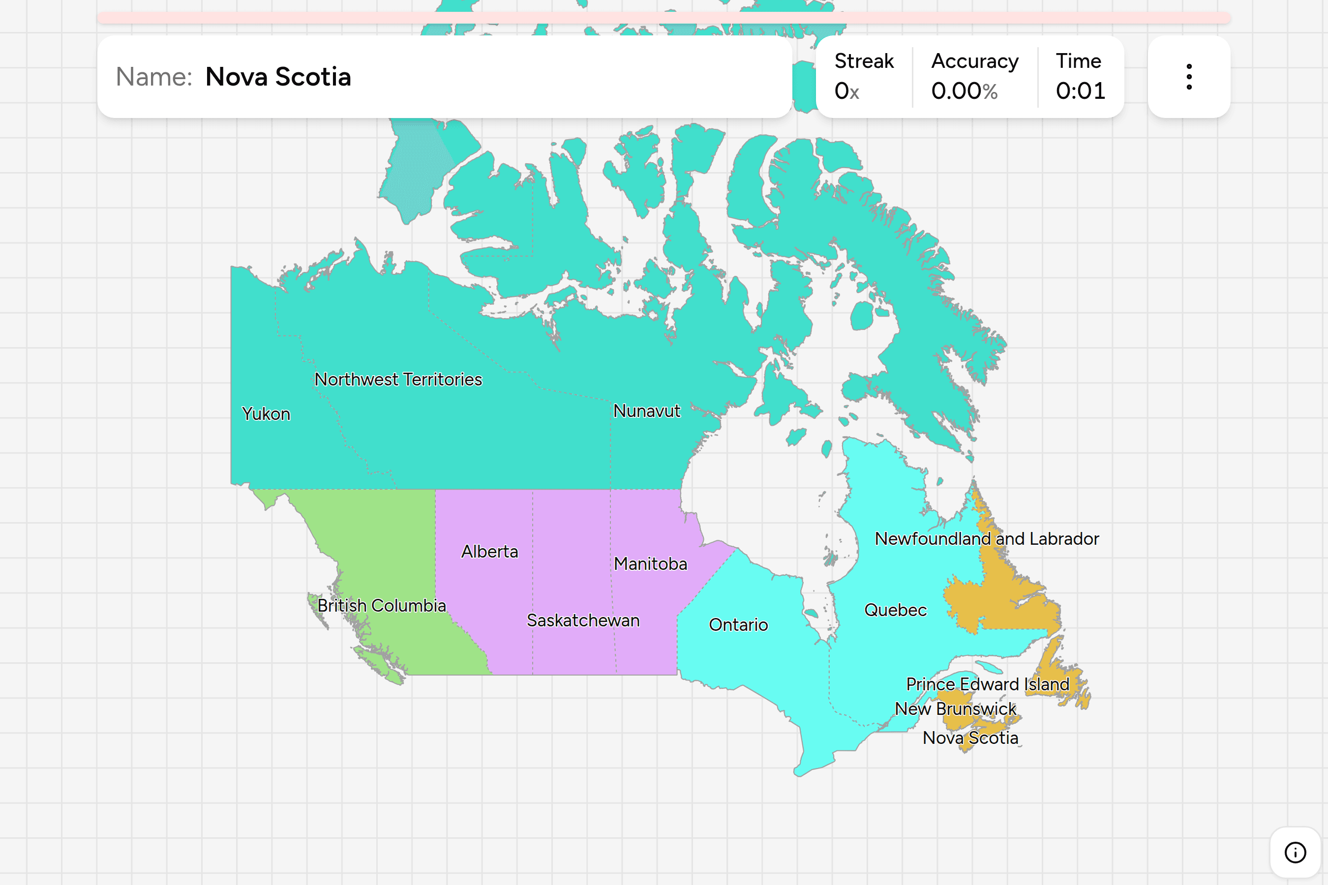 Screenshot of Canada Provinces