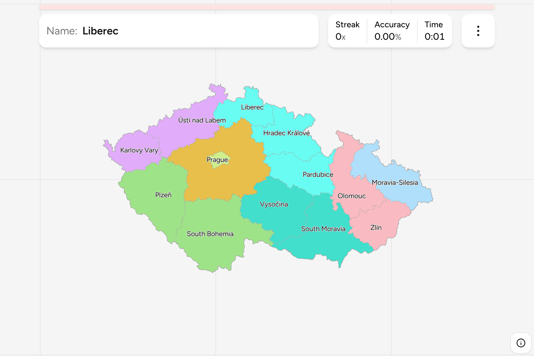 Screenshot of Czechia Regions