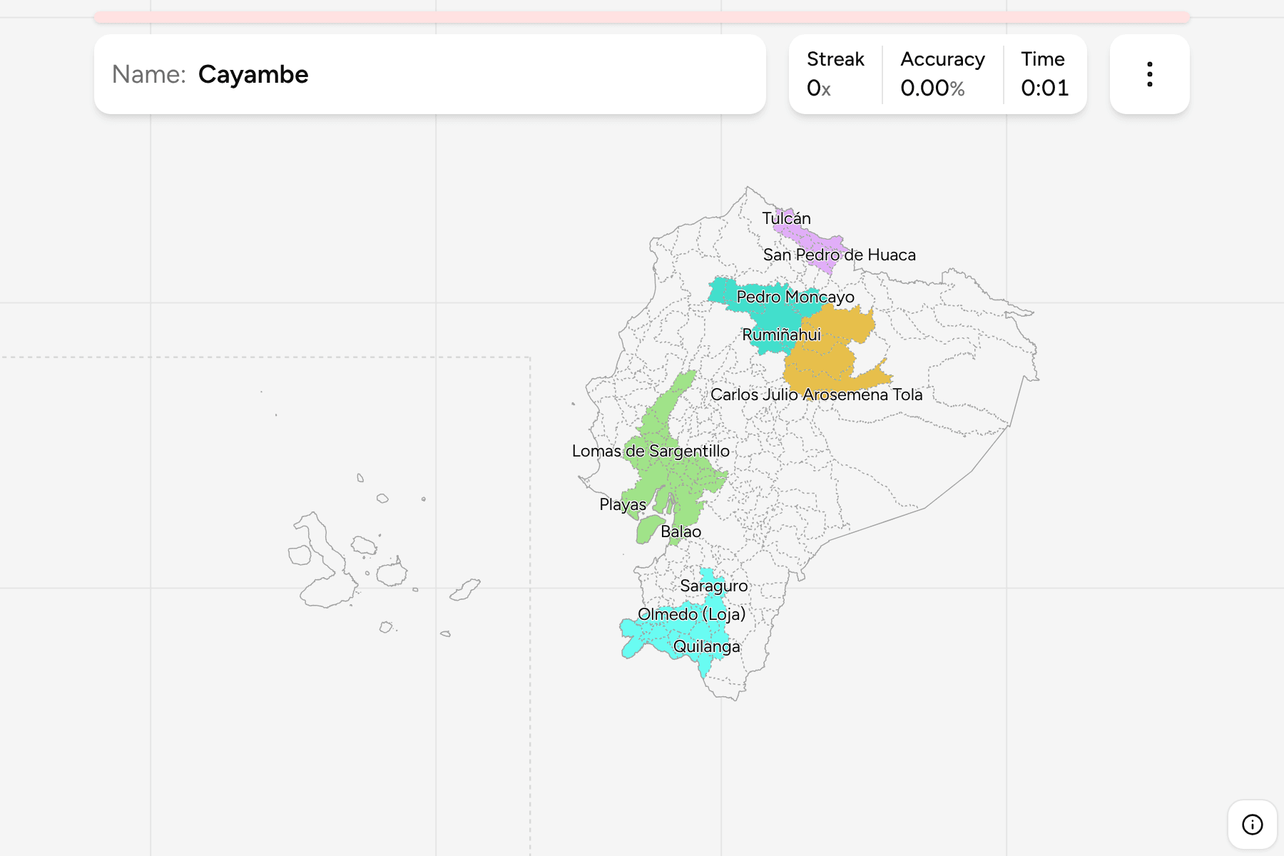 Screenshot of Ecuador Cantons