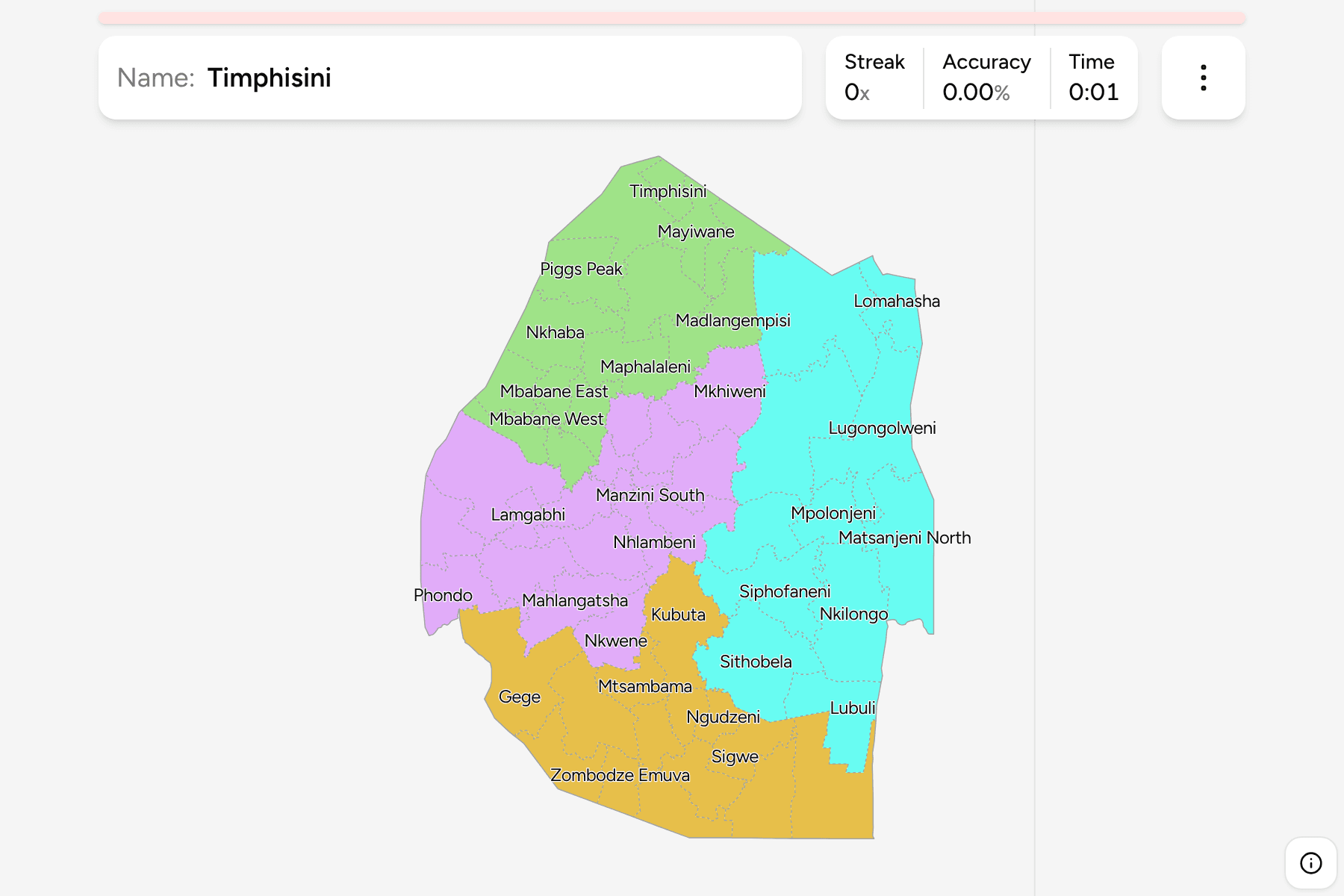 Screenshot of Eswatini Tinkhundla