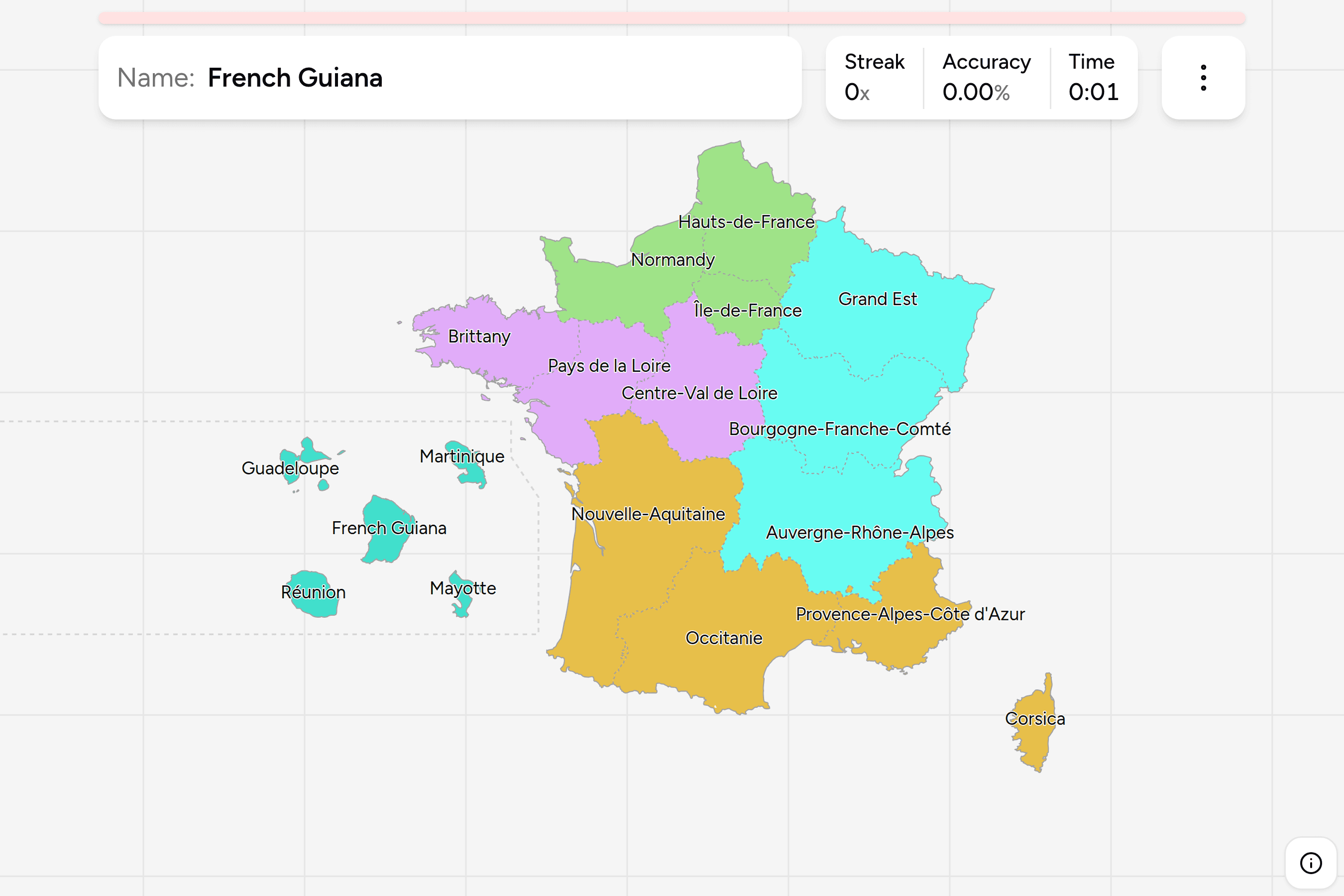 Screenshot of France Regions