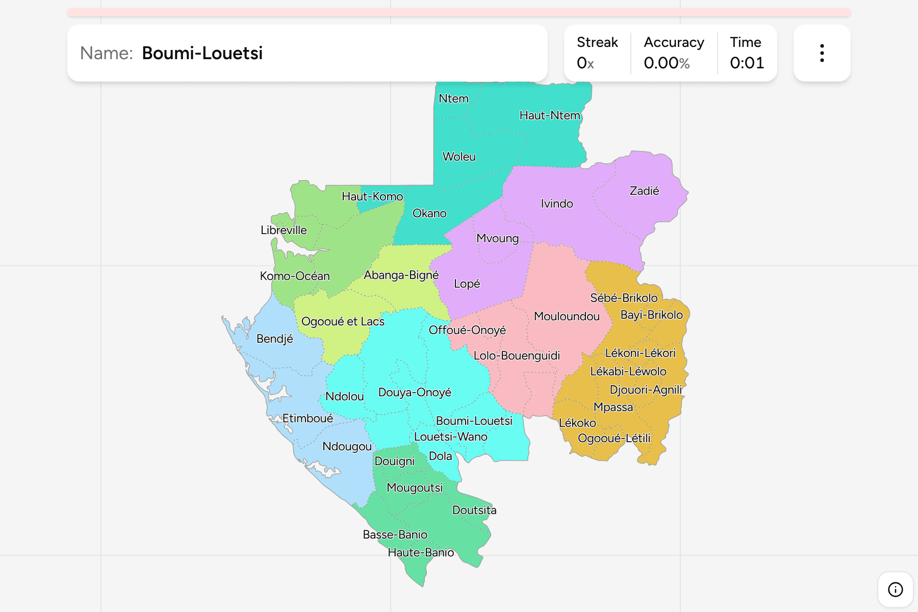 Screenshot of Gabon Departments game