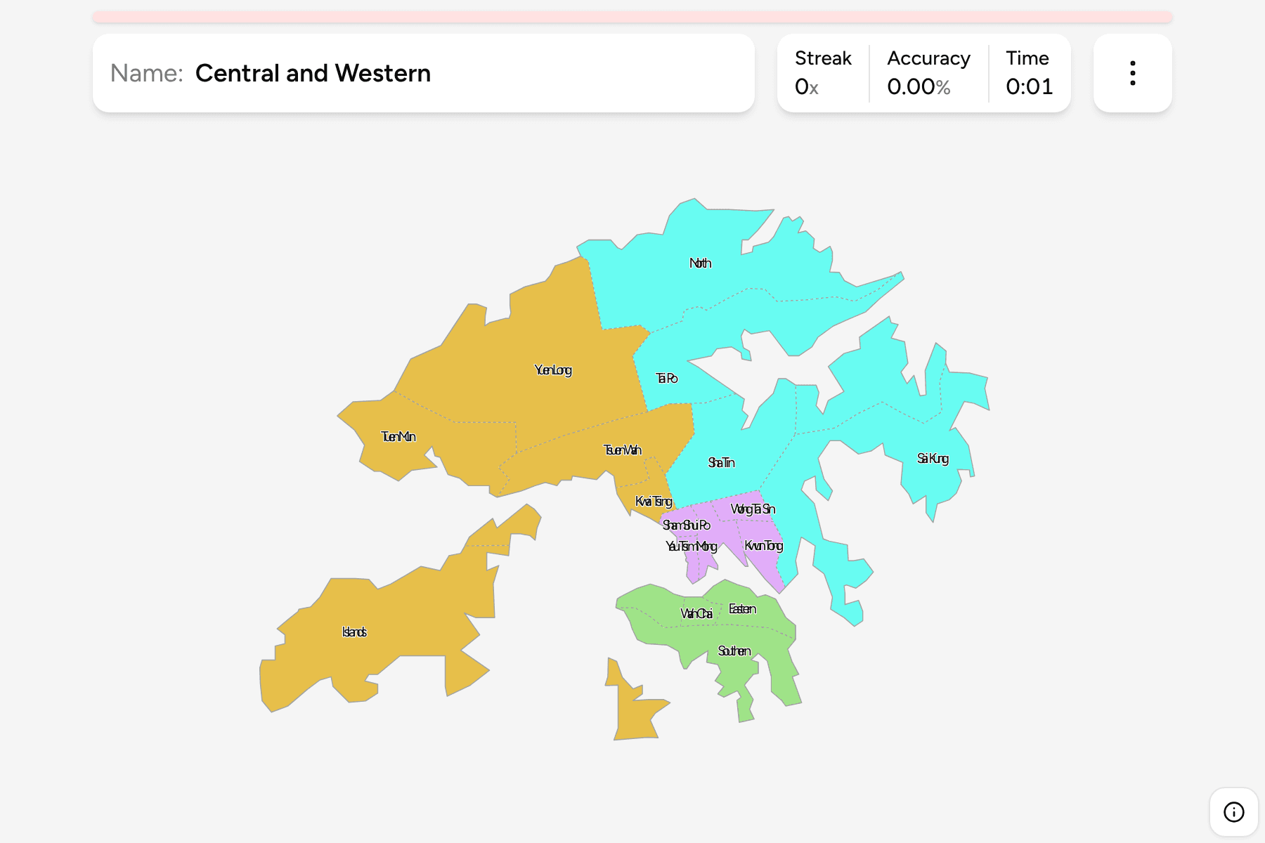 Screenshot of Hong Kong Districts