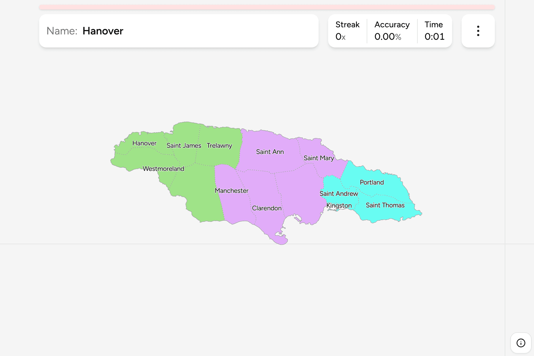 Screenshot of Jamaica Parishes game