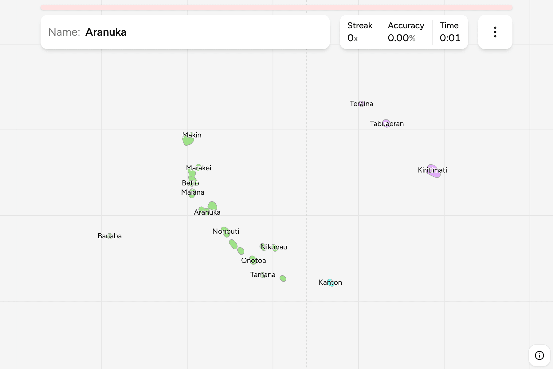 Screenshot of Kiribati Islands game