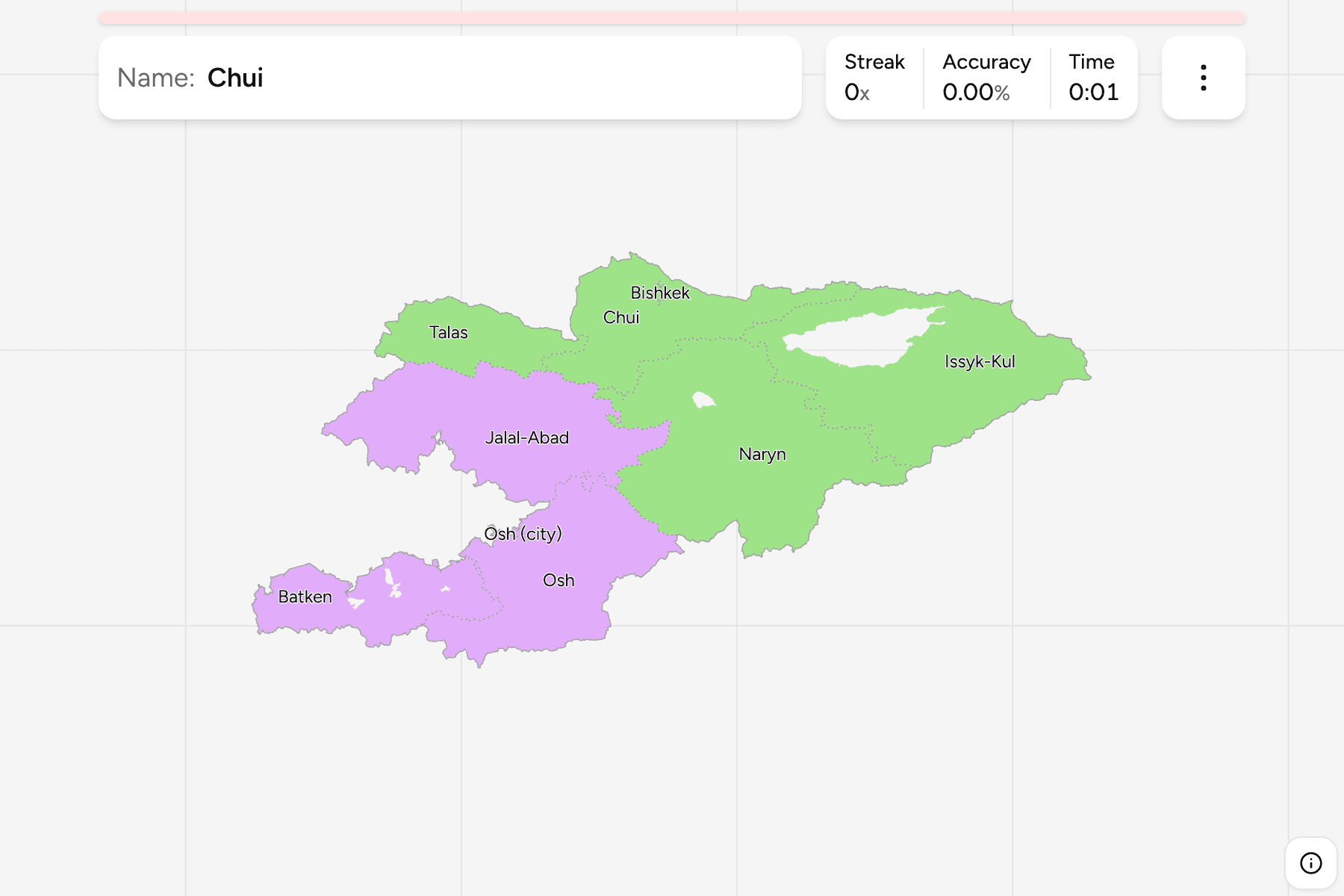 Screenshot of Kyrgyzstan Regions