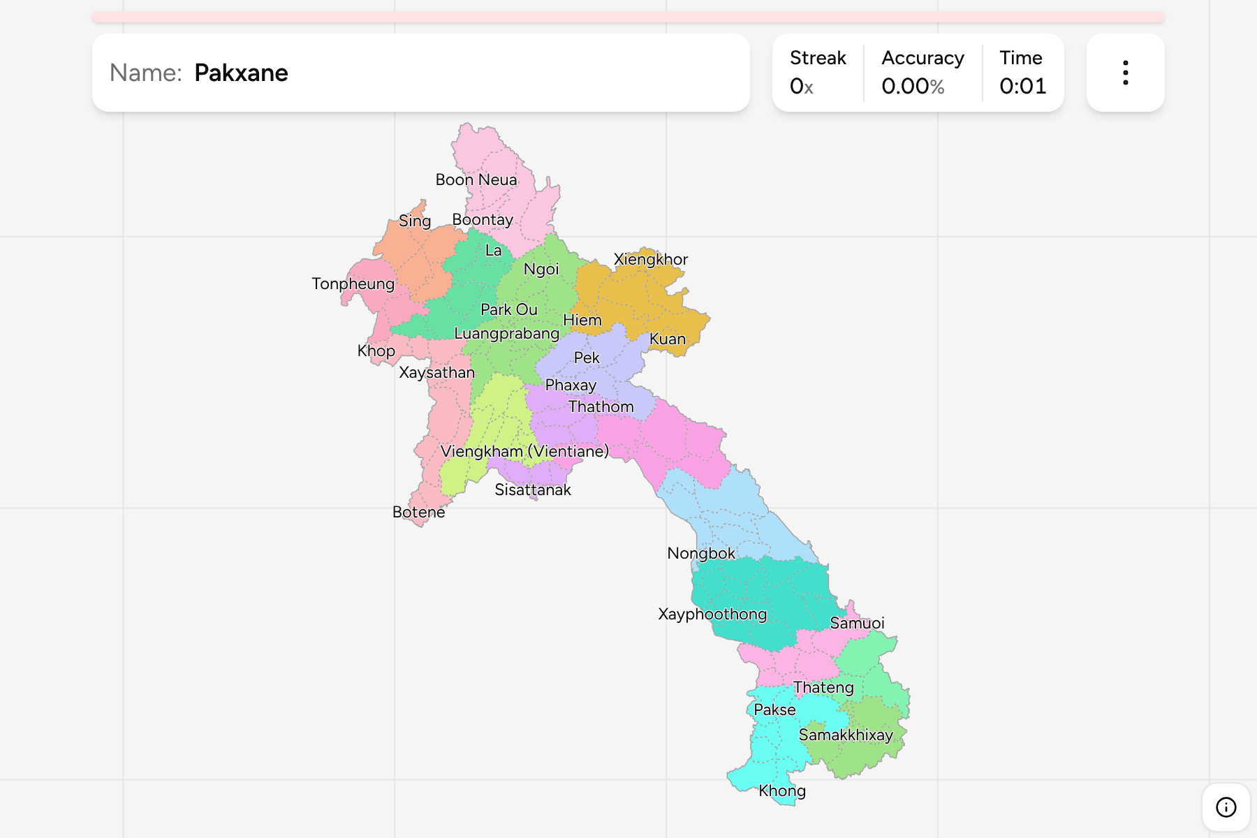 Screenshot of Laos Districts game