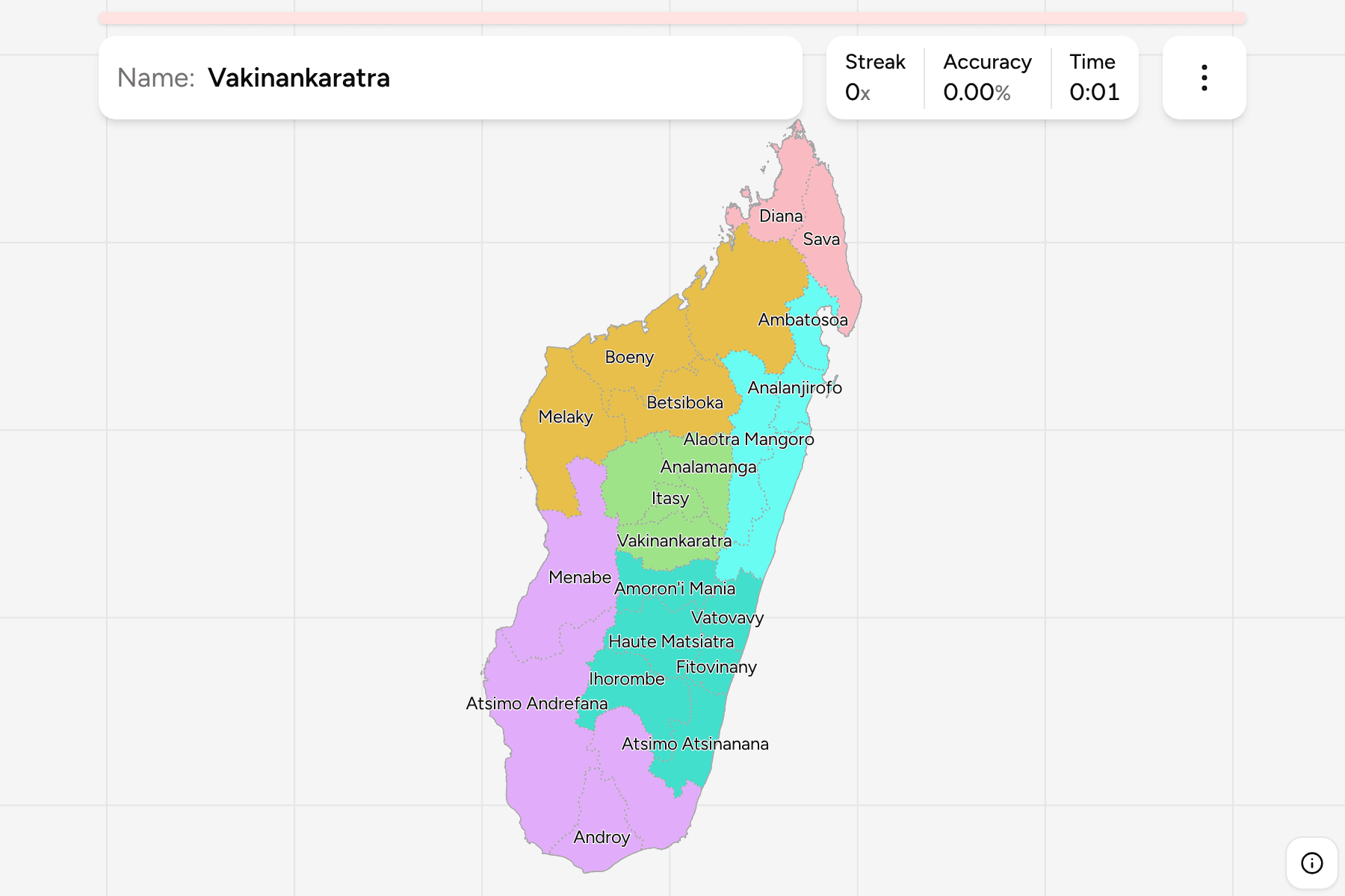 Screenshot of Madagascar Regions