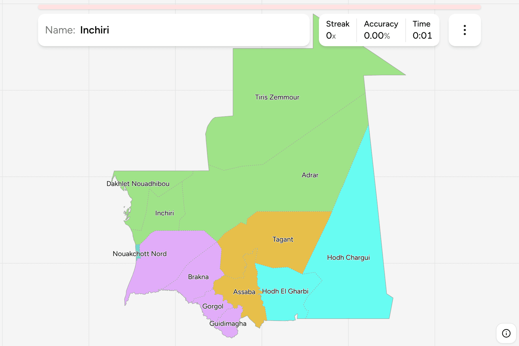 Screenshot of Mauritania Regions