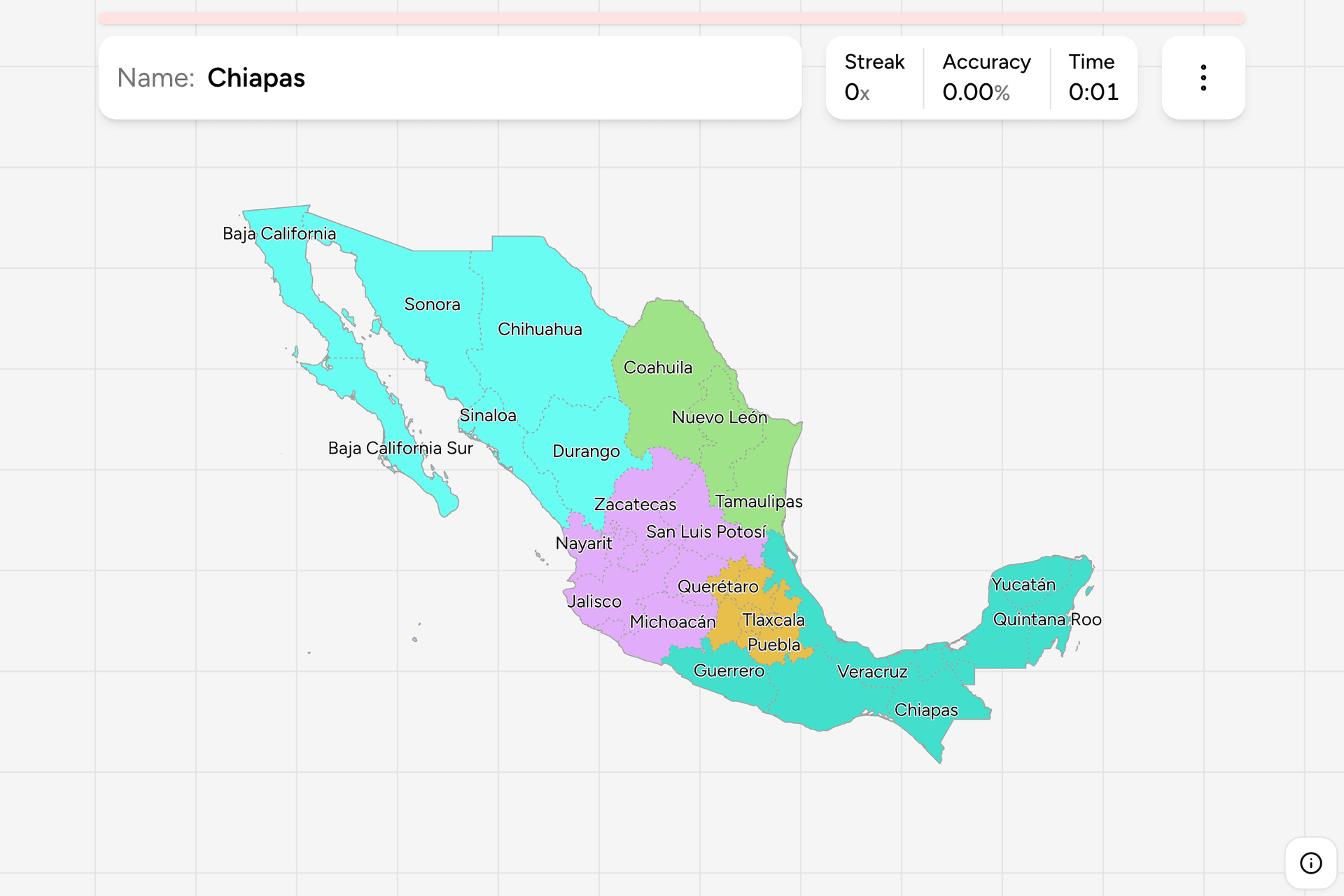 Screenshot of Mexico States game