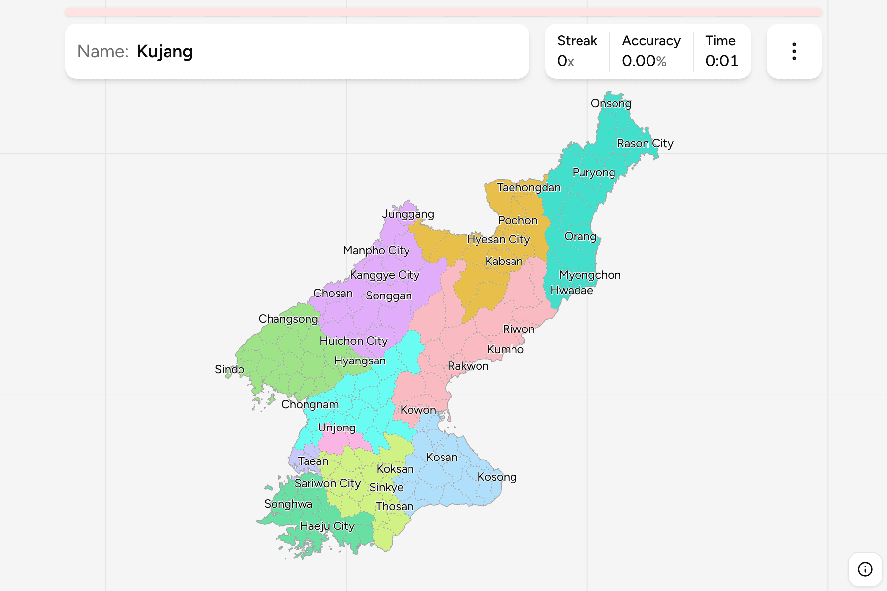 Screenshot of North Korea Counties