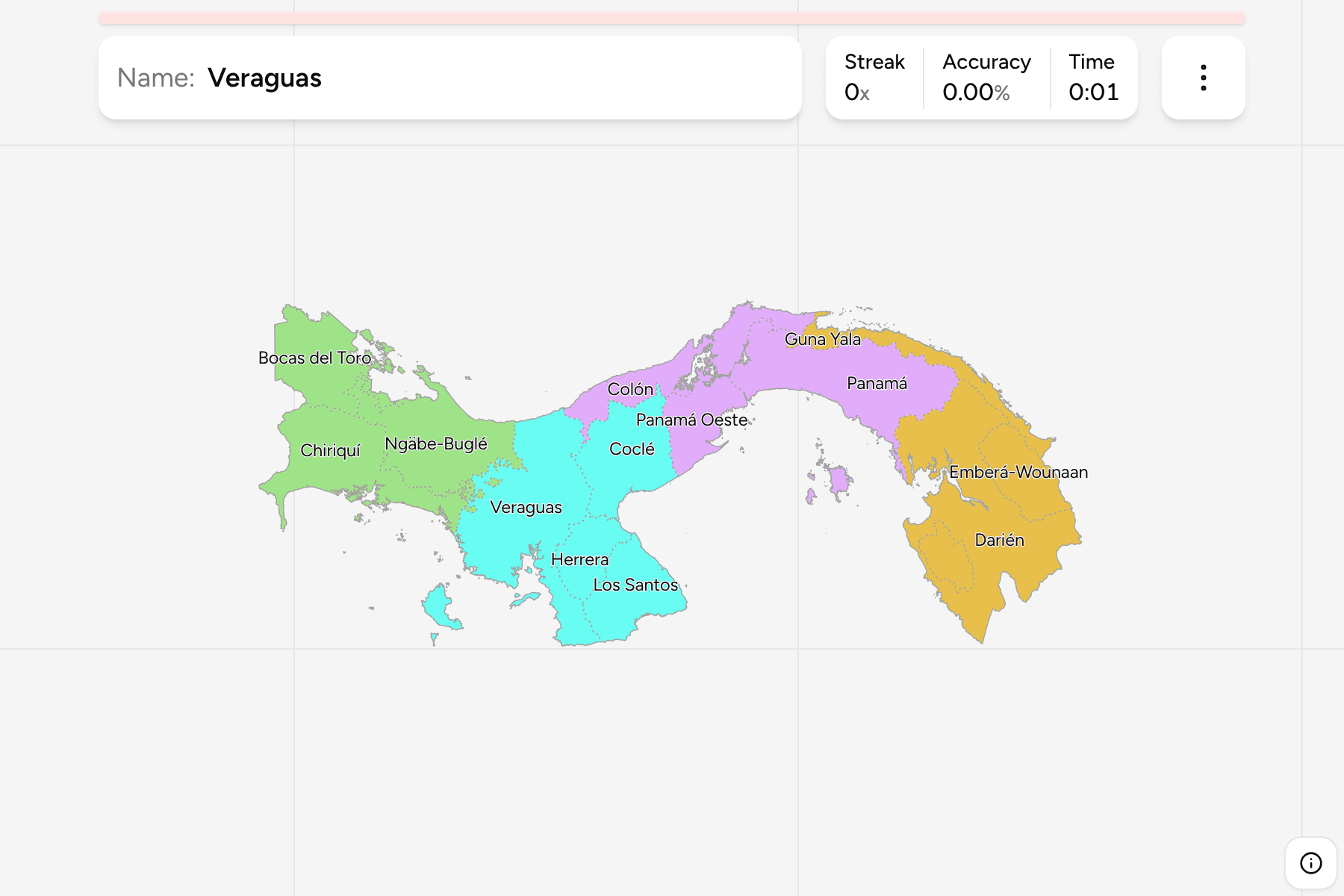 Screenshot of Panama Provinces