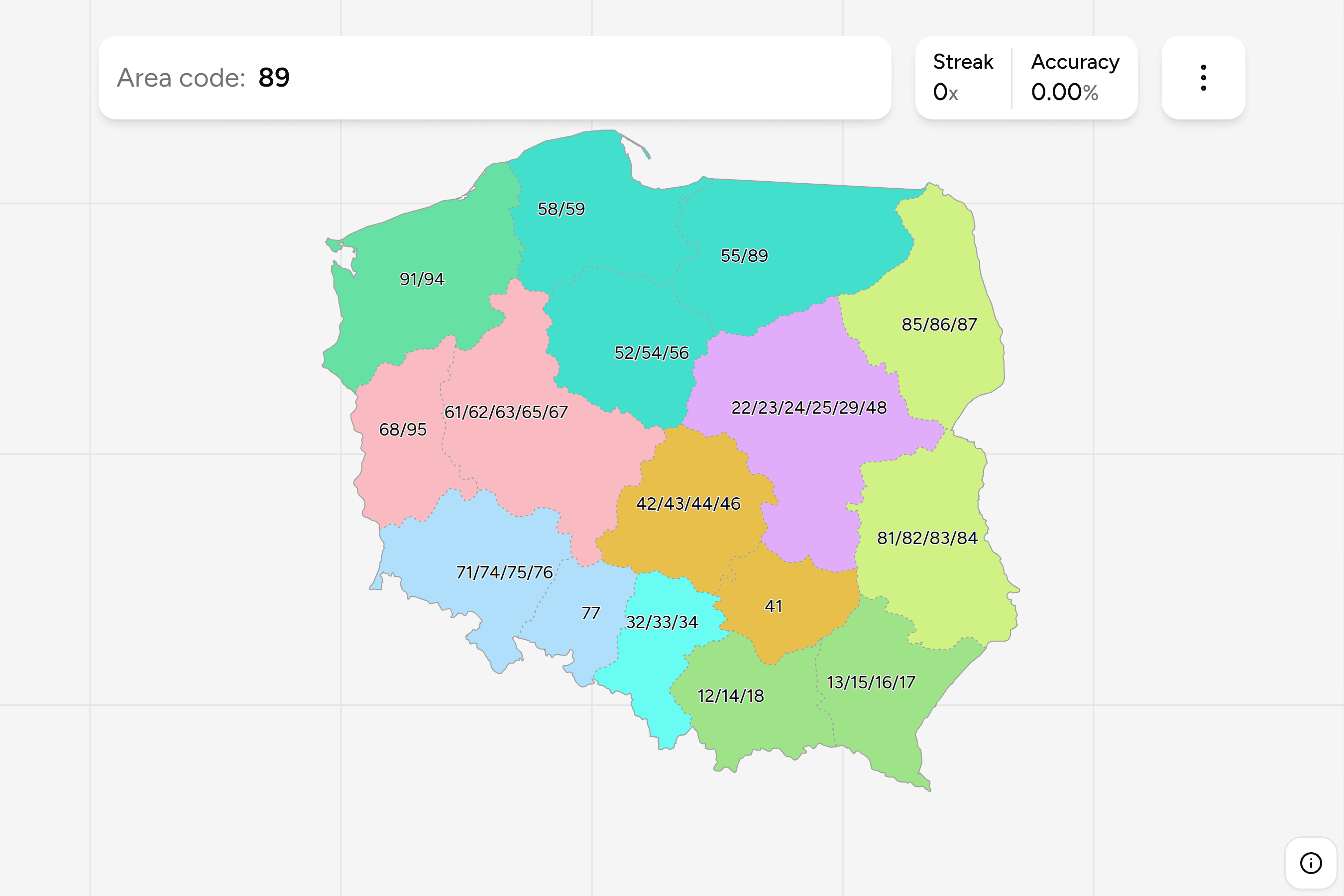 Screenshot of Poland Dialing Codes