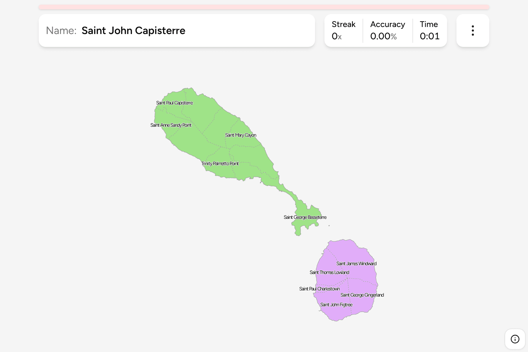 Screenshot of Saint Kitts and Nevis Parishes game