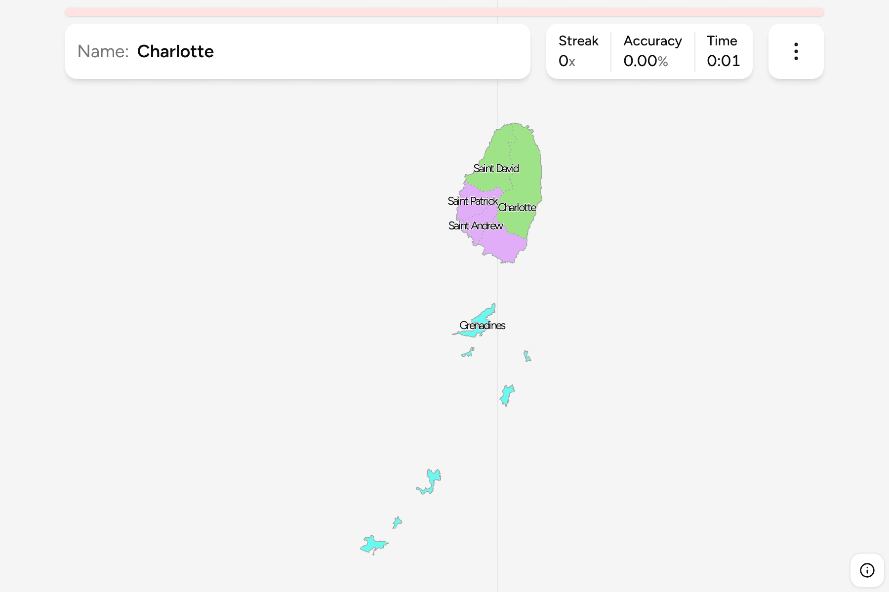Screenshot of Saint Vincent and the Grenadines Parishes game