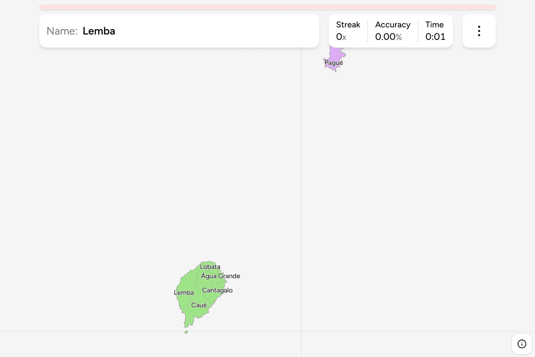 Screenshot of São Tomé and Príncipe Districts game