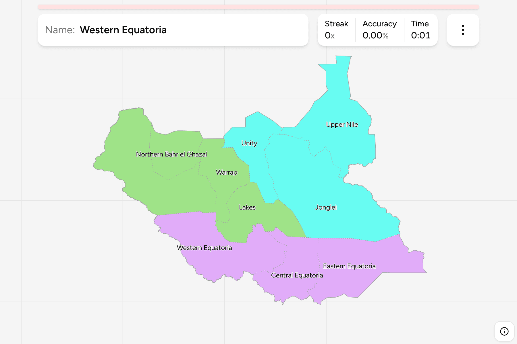 Screenshot of South Sudan States