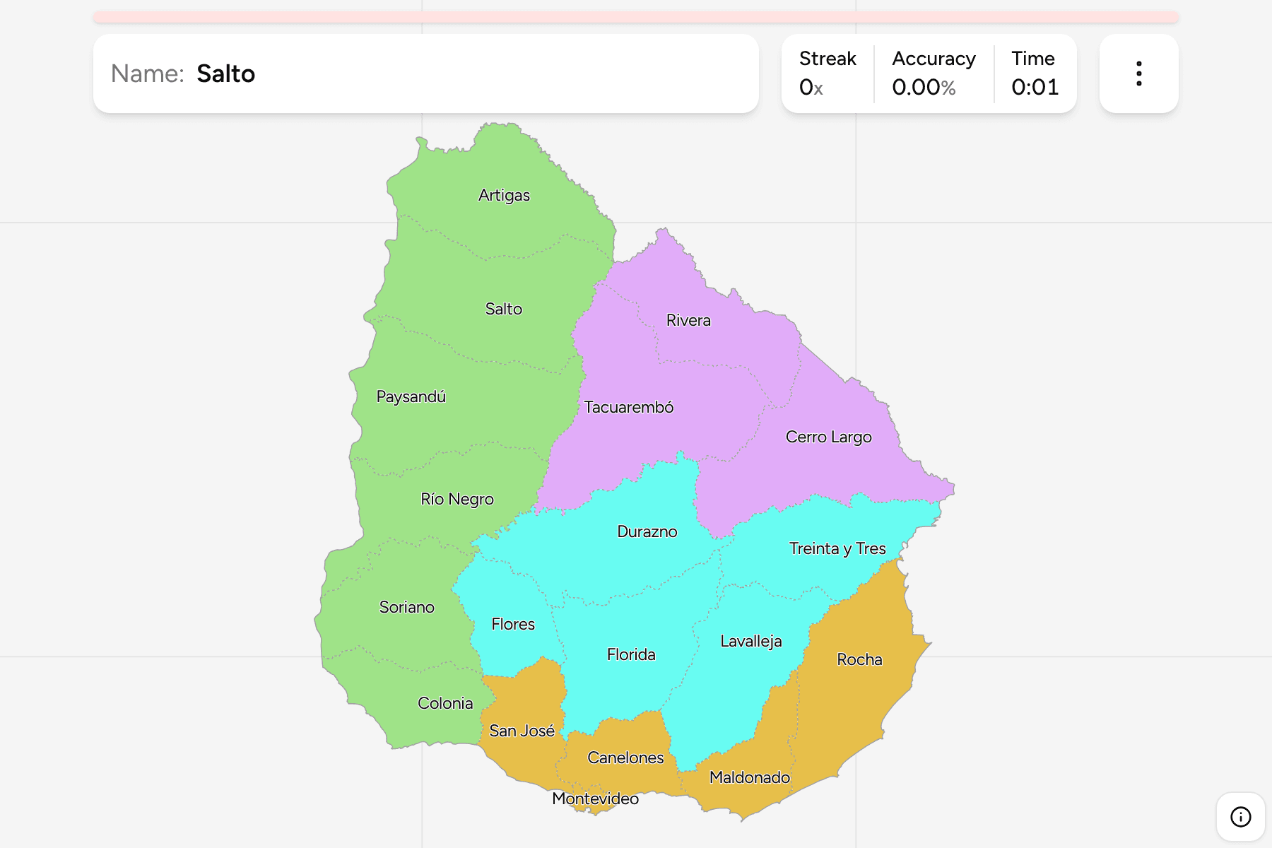 Screenshot of Uruguay Departments game
