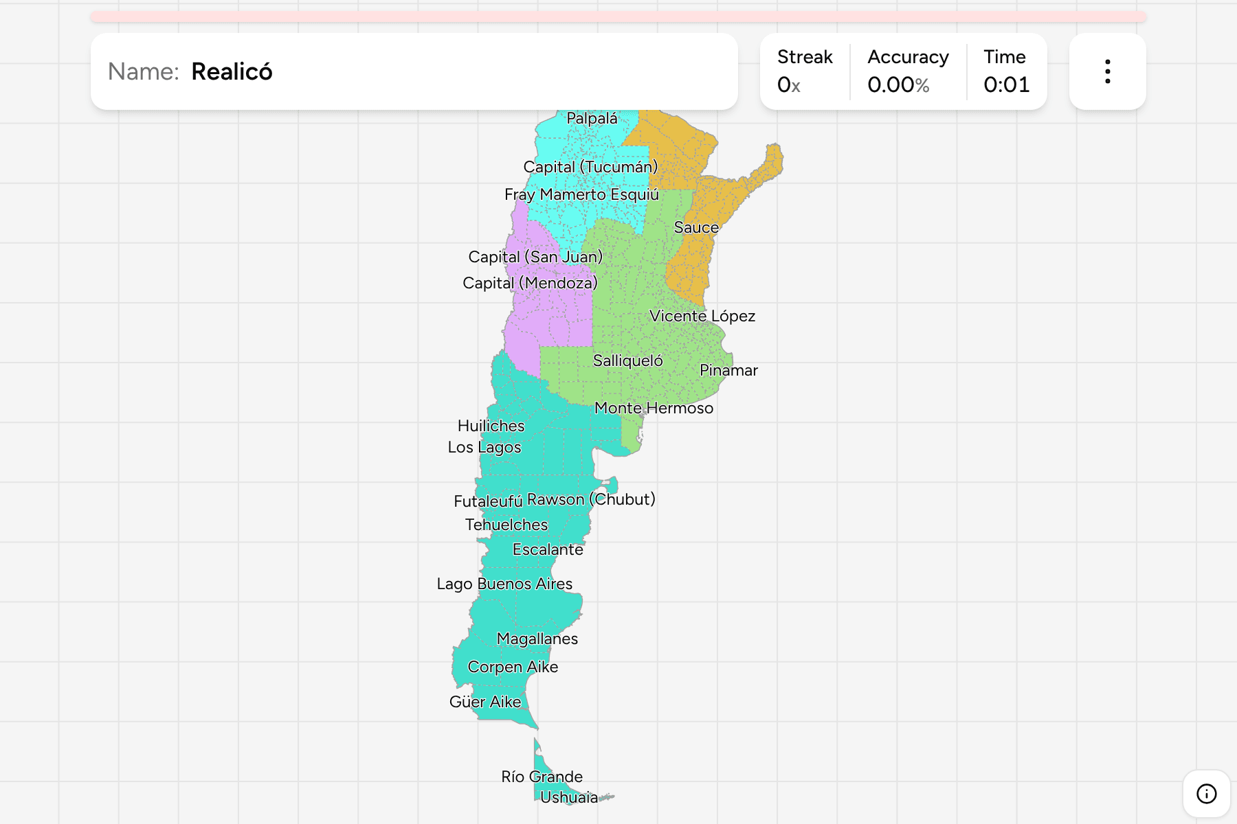 Screenshot of Argentina Departments