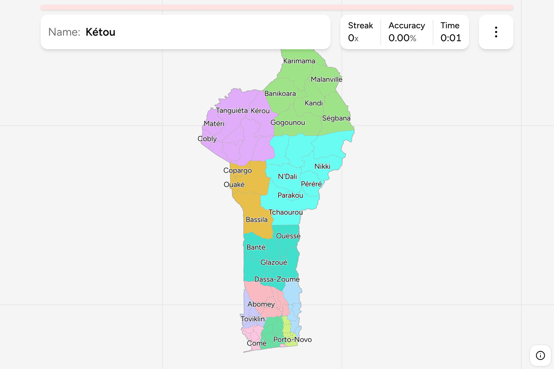 Screenshot of Benin Communes