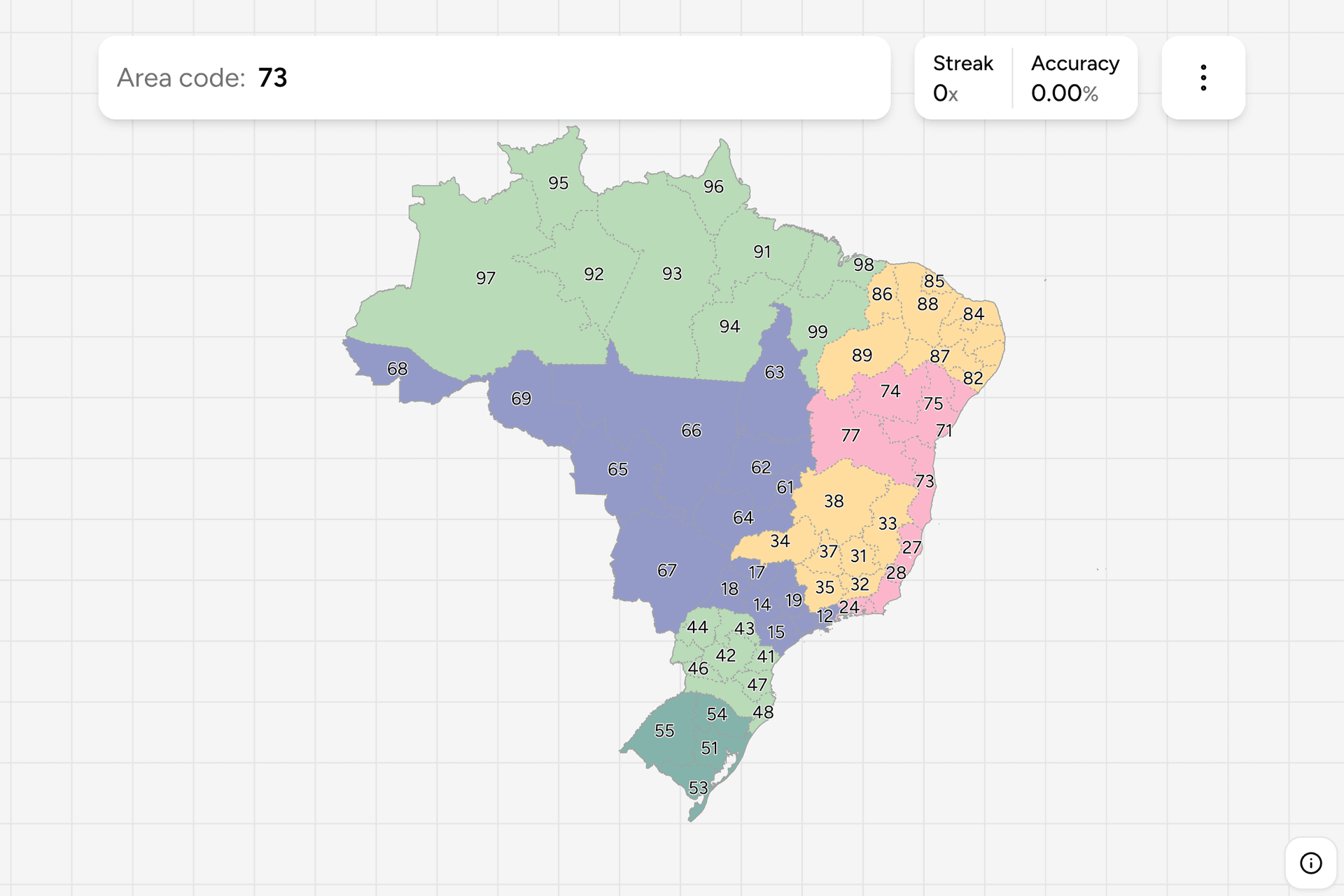 Screenshot of Brazil Dialing Codes