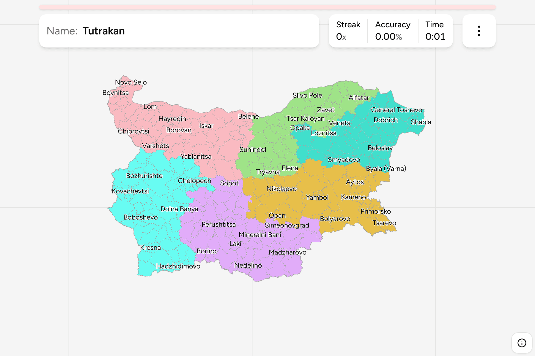 Screenshot of Bulgaria Municipalities