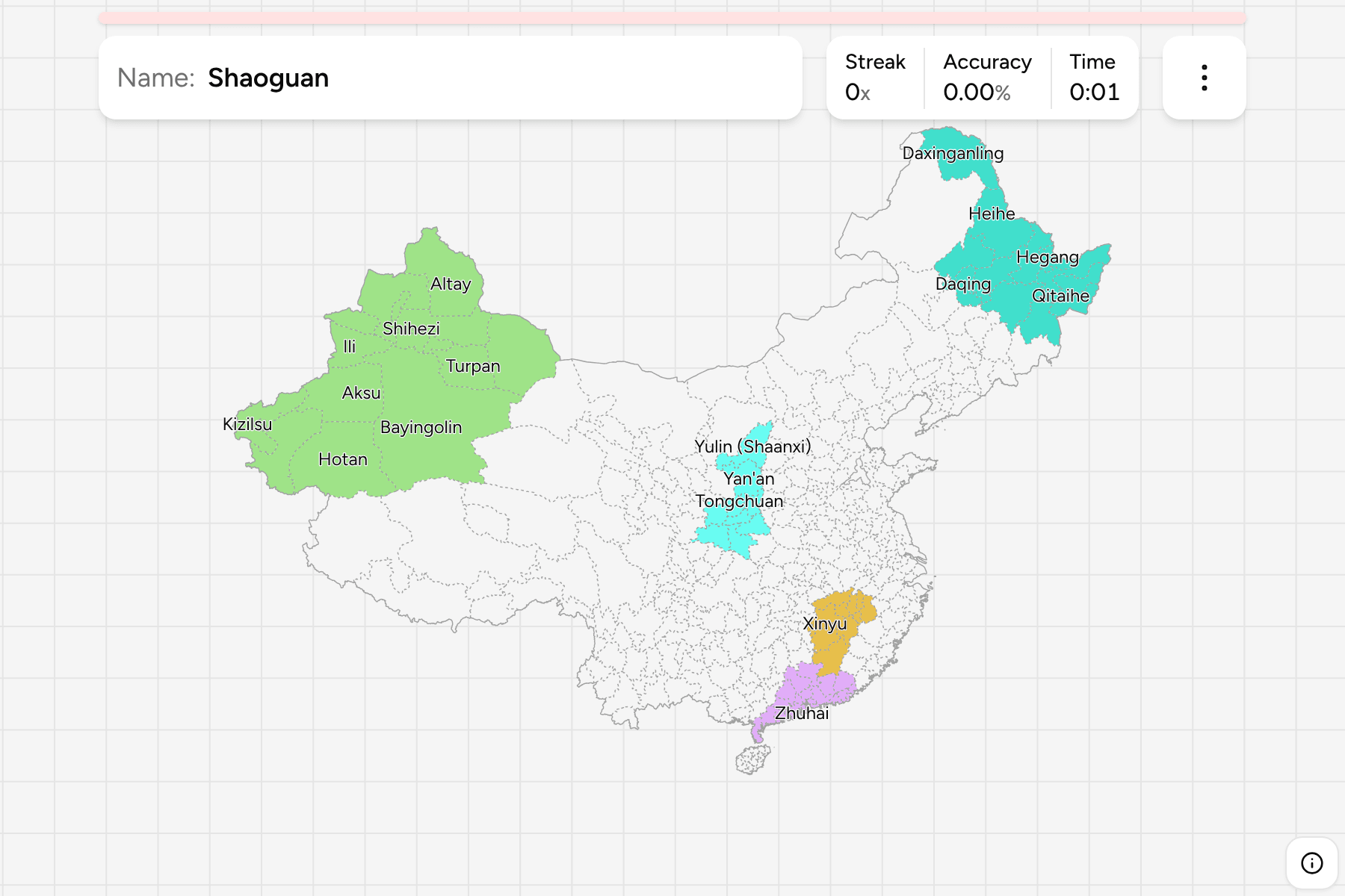 Screenshot of China Prefectures