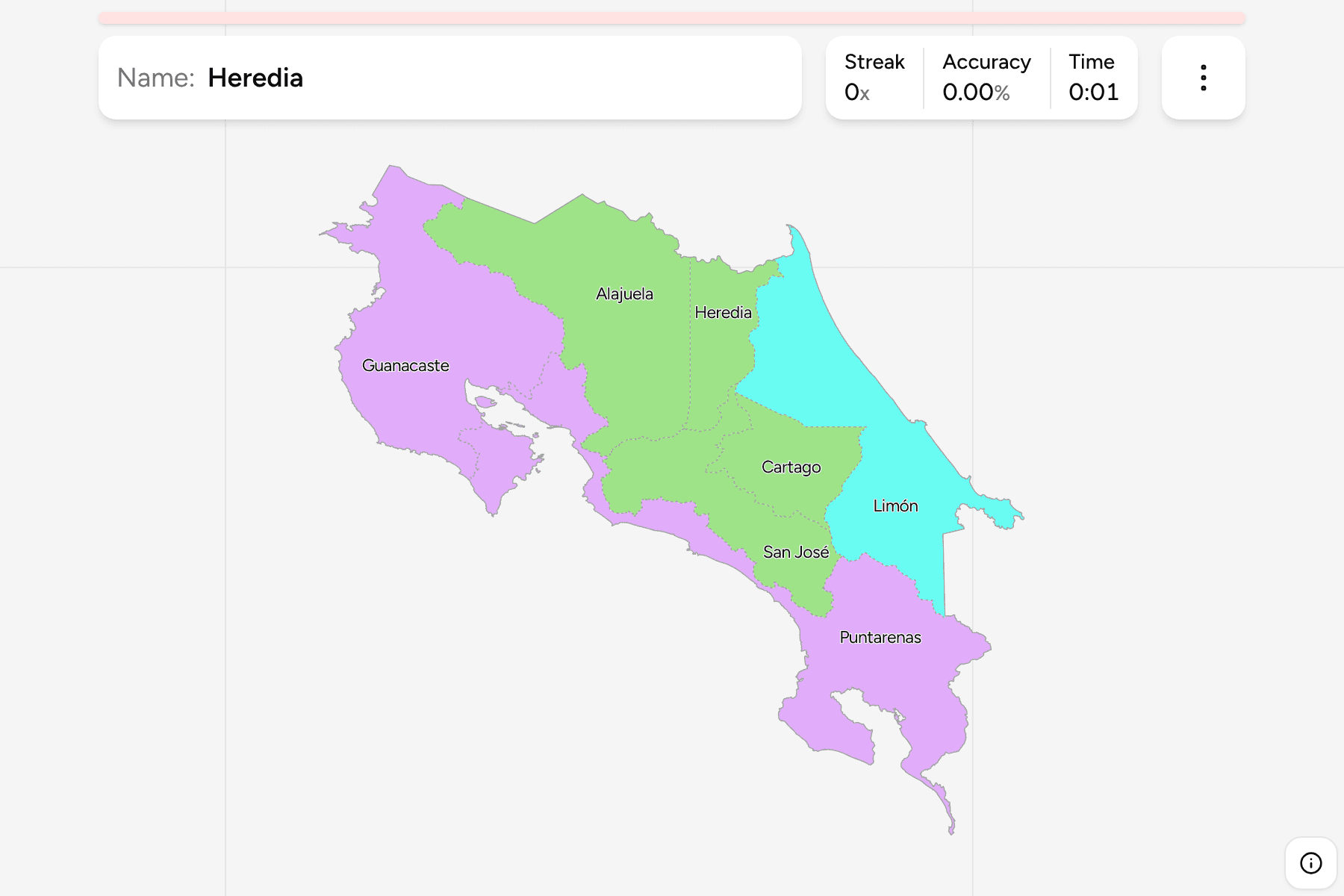 Screenshot of Costa Rica Provinces