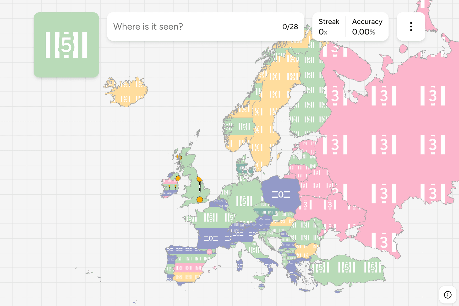Screenshot of European Pedestrian Signs