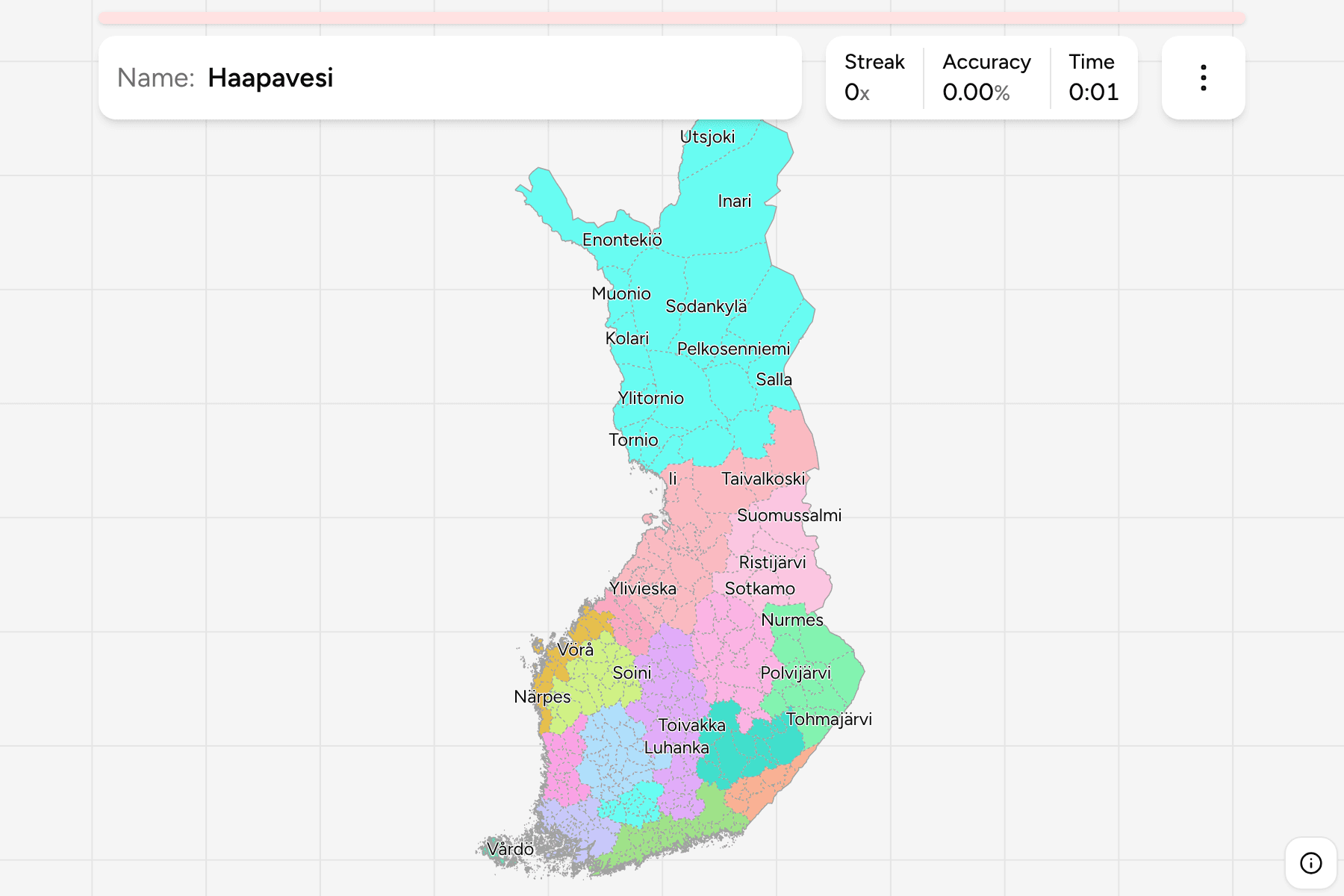 Screenshot of Finland Municipalities