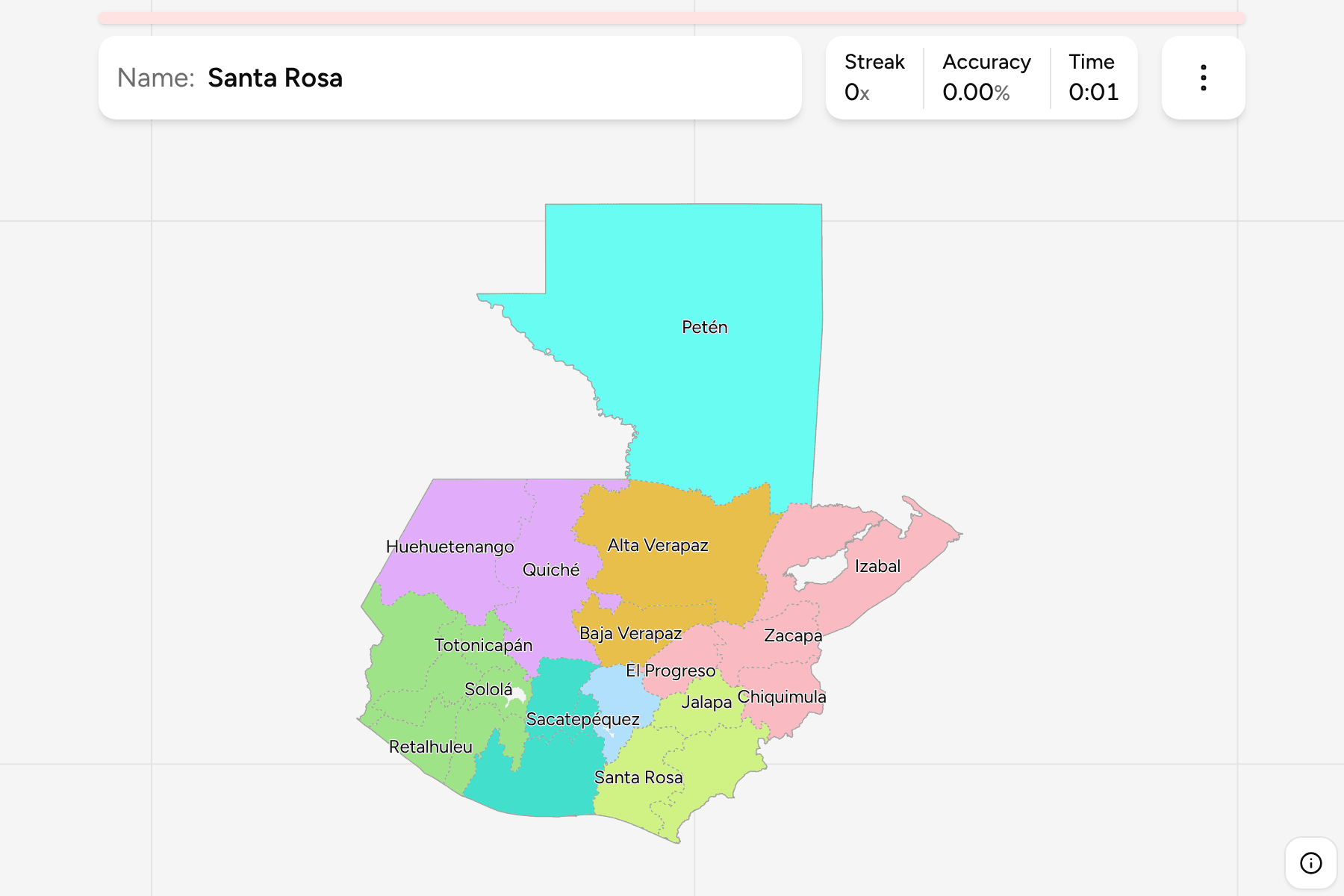 Screenshot of Guatemala Departments