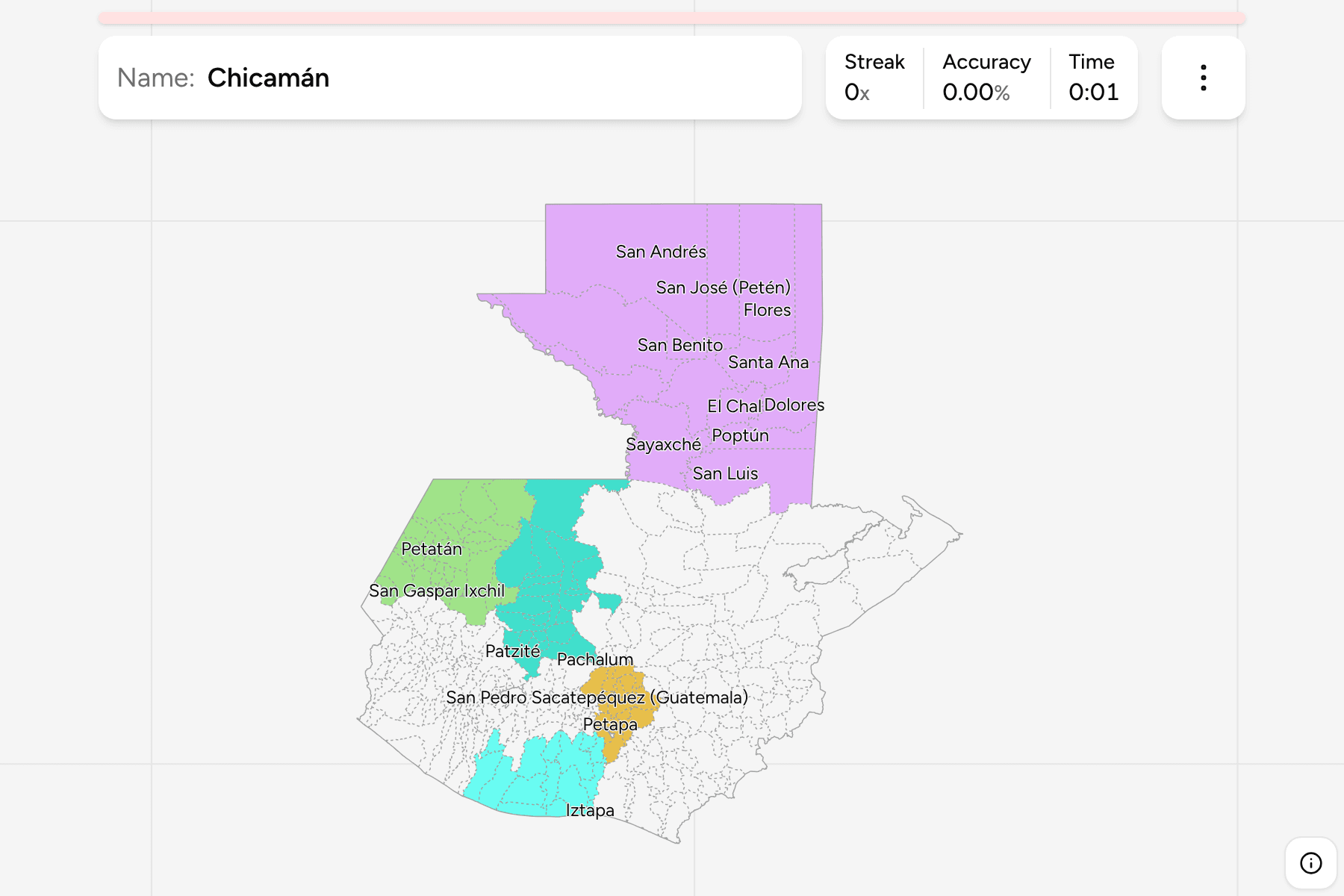 Screenshot of Guatemala Municipalities