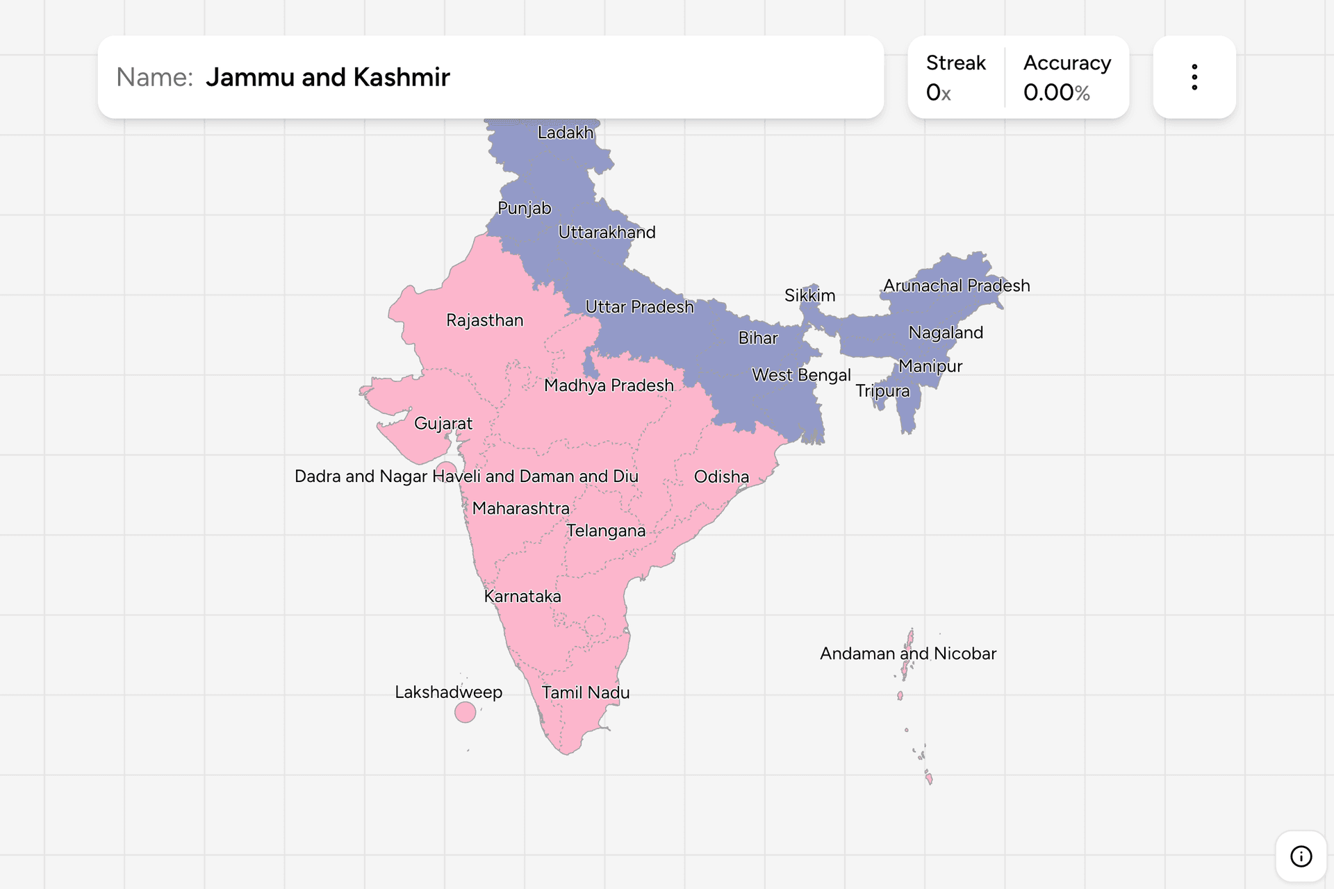 Screenshot of India States