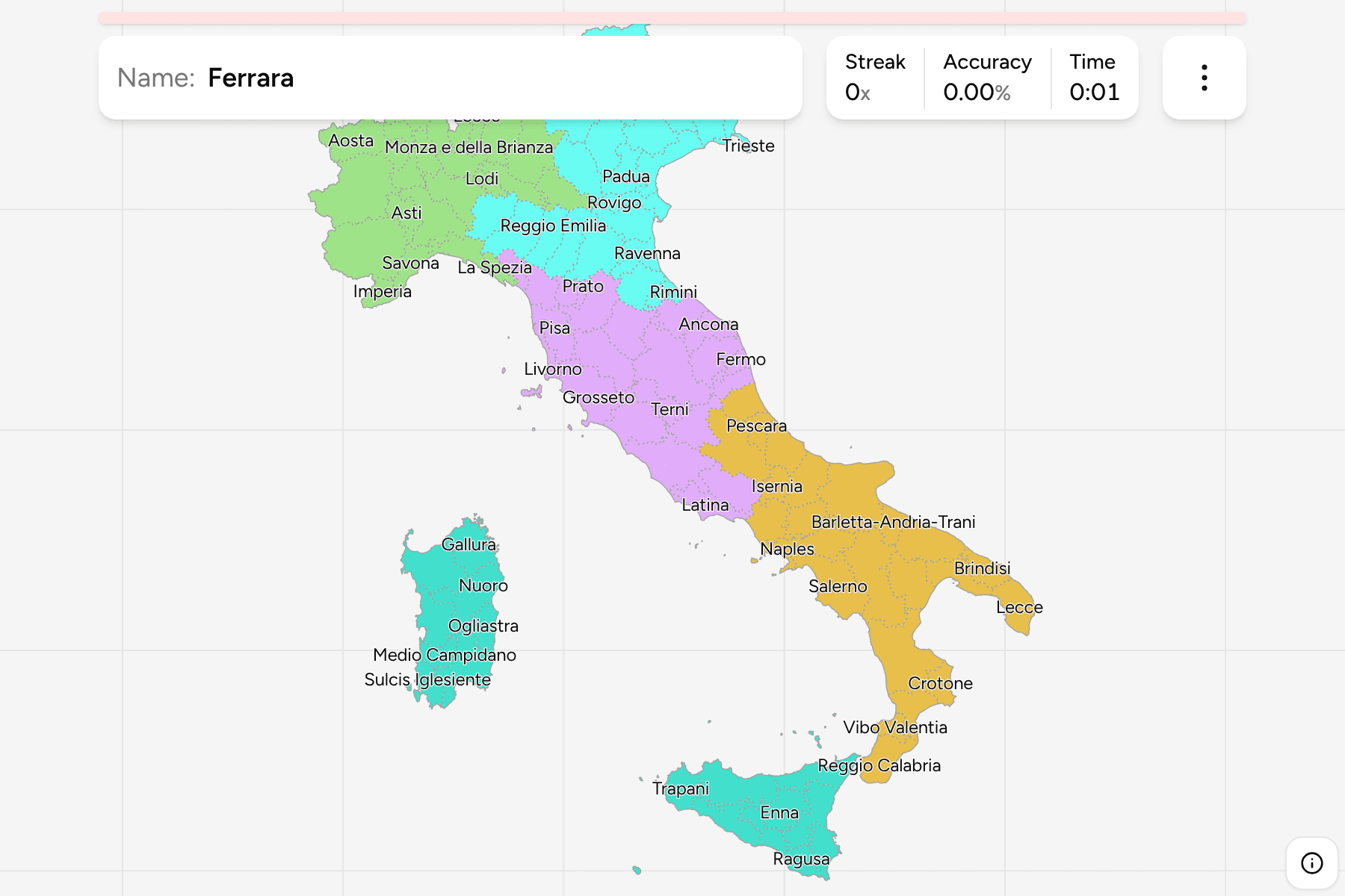 Screenshot of Italy Provinces