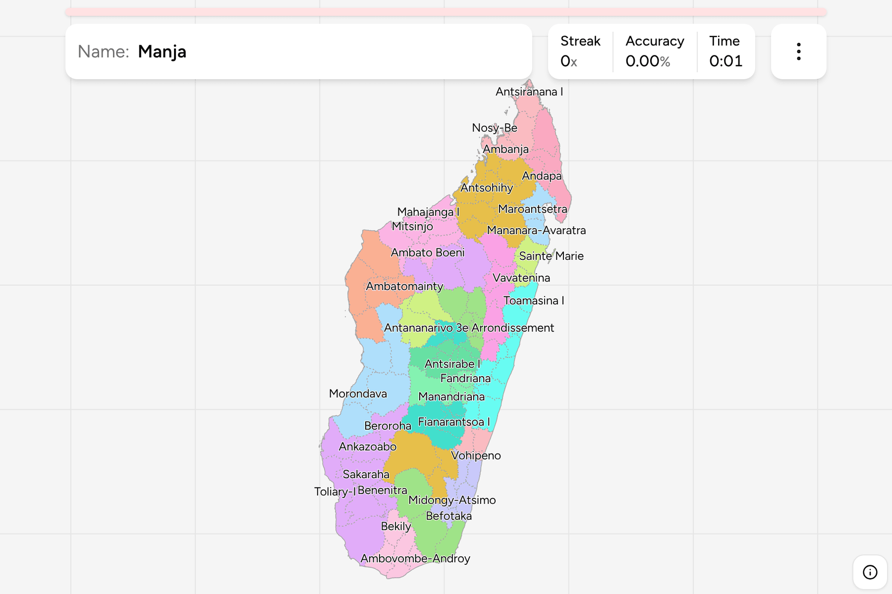 Screenshot of Madagascar Districts