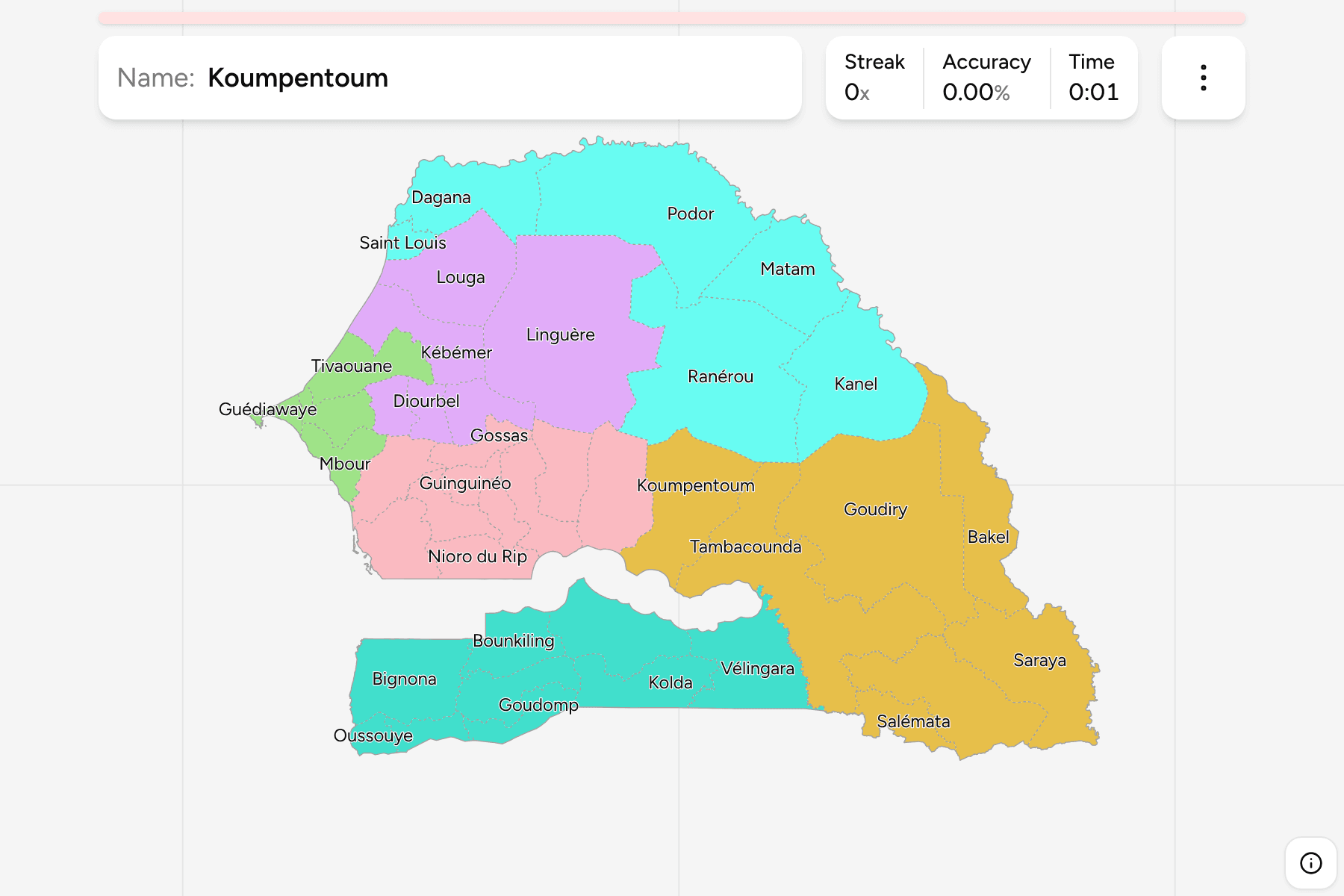 Screenshot of Senegal Departments