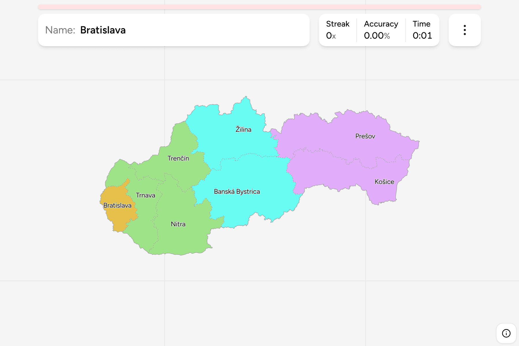 Screenshot of Slovakia Regions