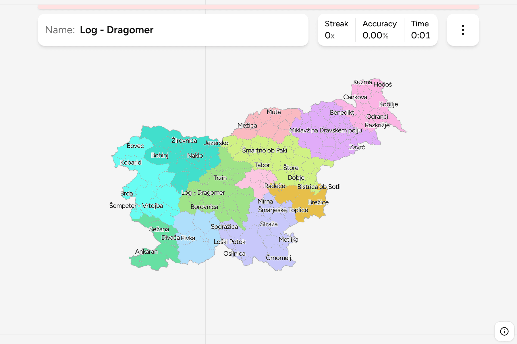 Screenshot of Slovenia Municipalities