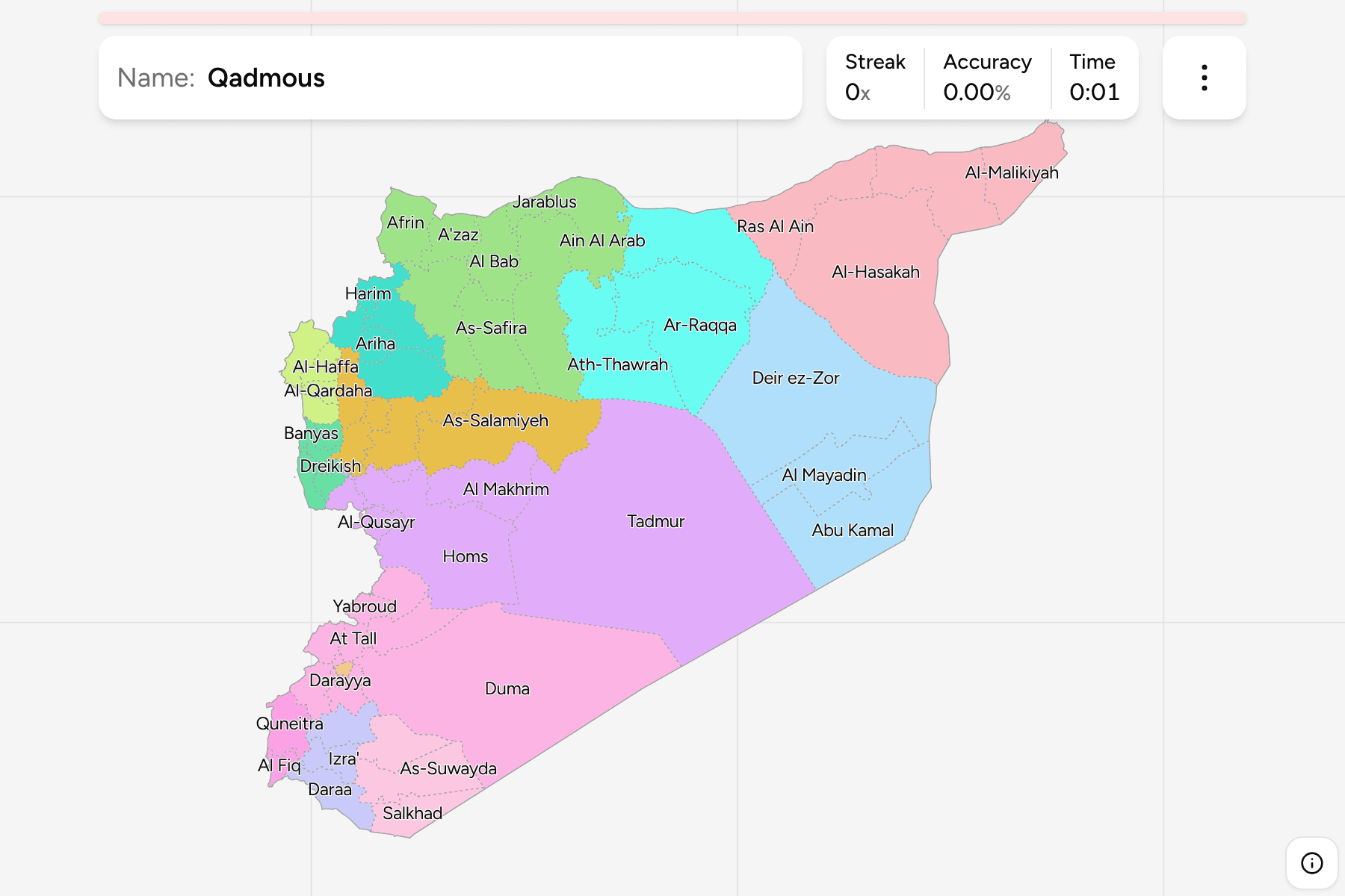 Screenshot of Syria Districts