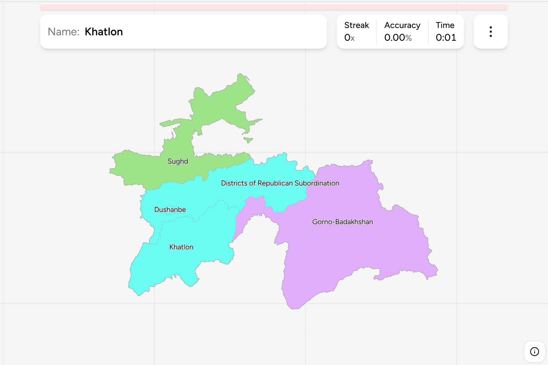 Screenshot of Tajikistan Regions