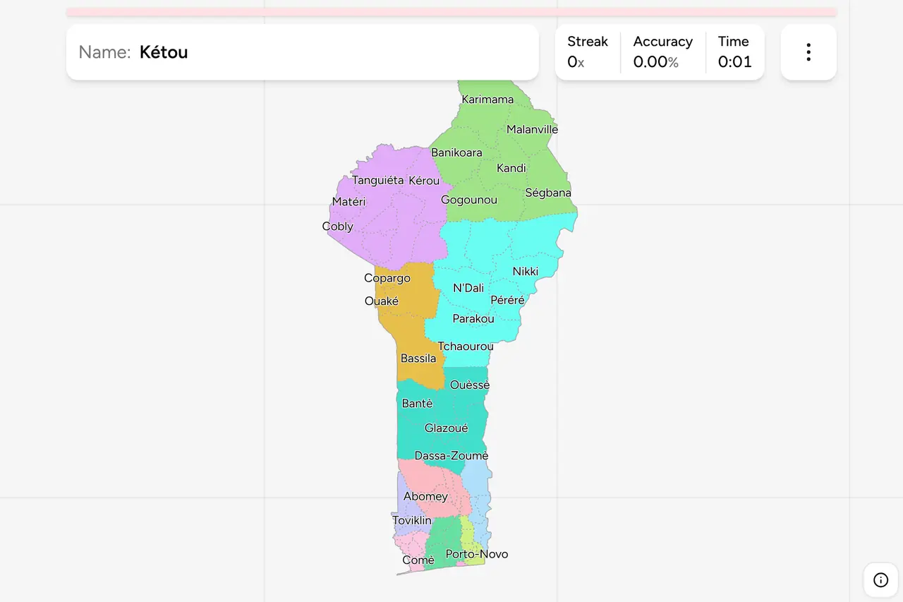 Screenshot of Benin Communes