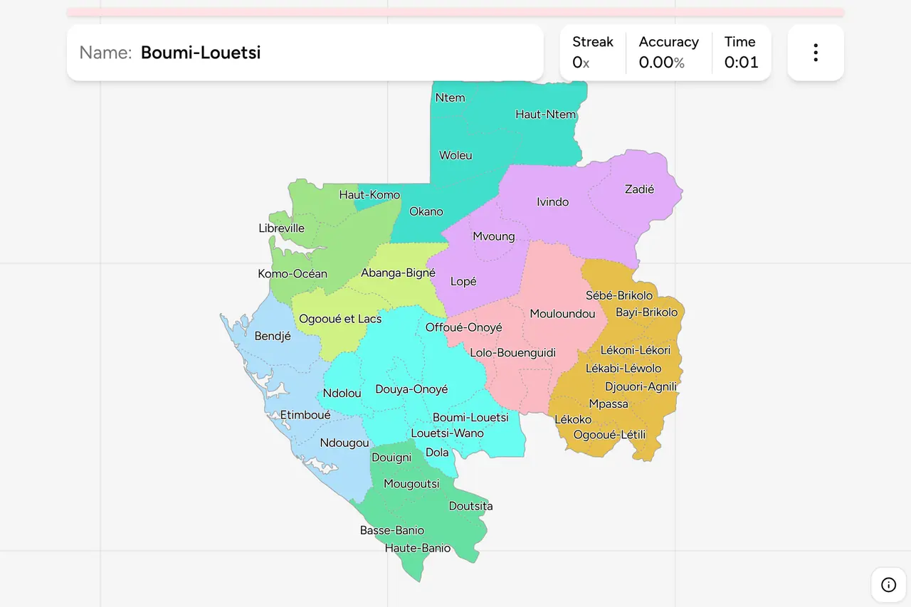Screenshot of Gabon Departments