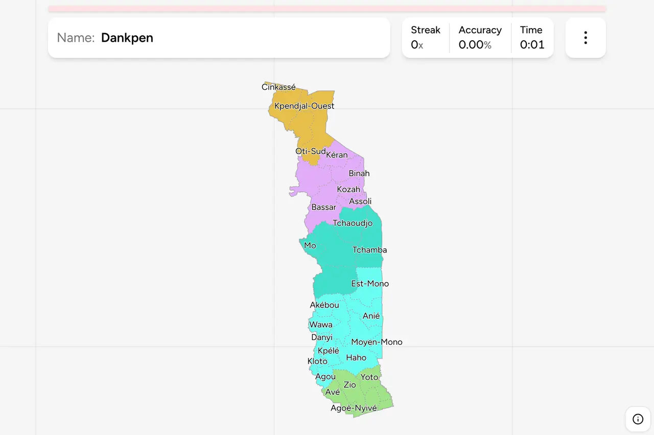 Screenshot of Togo Prefectures
